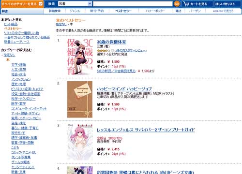 Amazon 本のベストセラー